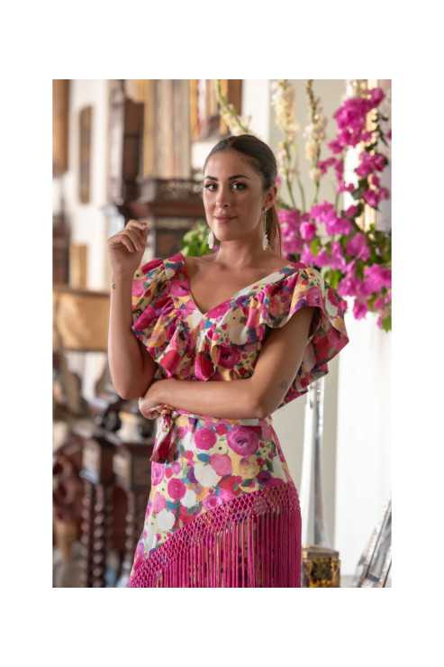 Vestido Romántico Flecos Vestido Romántico Flecos