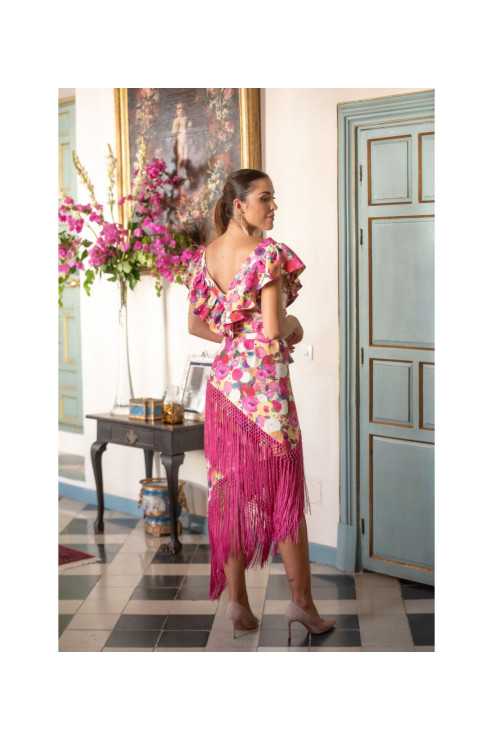 Vestido Romántico Flecos Vestido Romántico Flecos