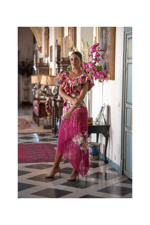 Vestido Romántico Flecos Vestido Romántico Flecos