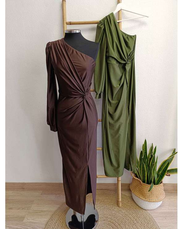 Vestido Enma, asimétrico con una manga - elegante, moderno y perfecto