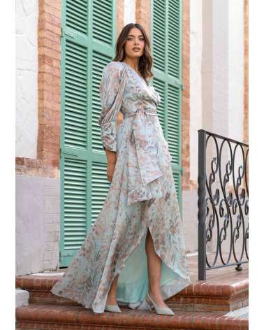 Vestido Largo Estampado Elegante Atelier