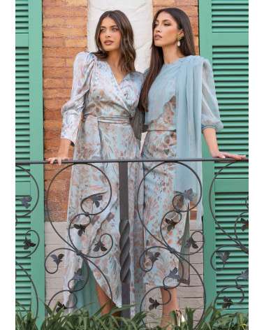 Vestido Largo Estampado Elegante Atelier