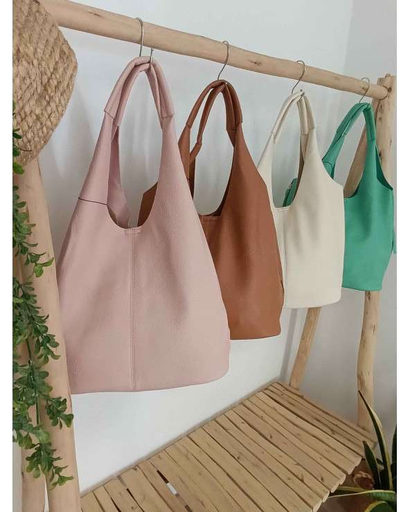 Bolso Jade shopper minimalista efecto piel. Bolso grande Casual