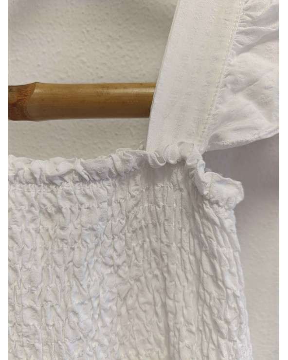 Vestido Blanco Vichy con Volantes La Ratita Presumida