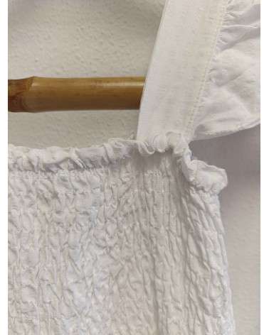 Vestido Blanco Vichy con Volantes La Ratita Presumida
