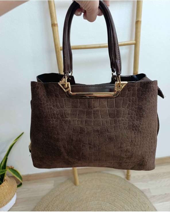 Bolso Nora Efecto Cocodrilo La Ratita Presumida