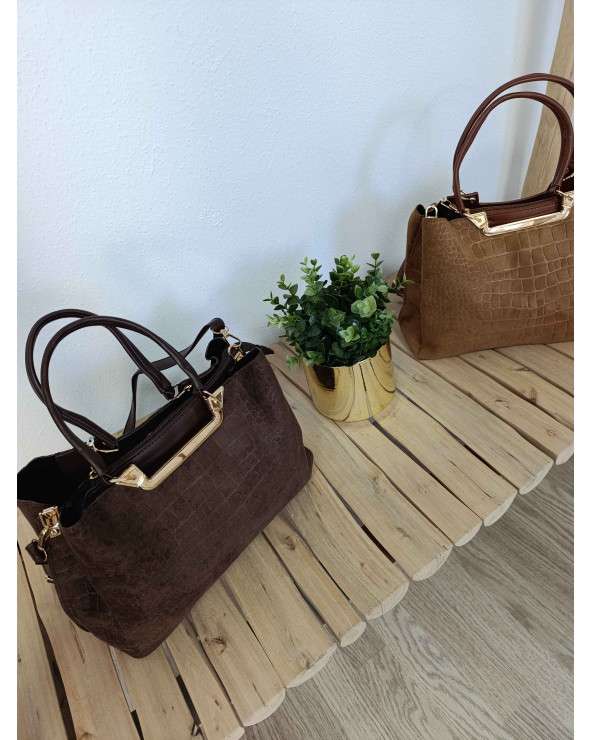 Bolso Nora Efecto Cocodrilo La Ratita Presumida