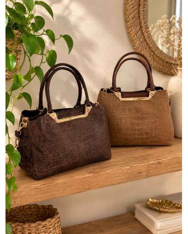 Bolso Nora Efecto Cocodrilo La Ratita Presumida