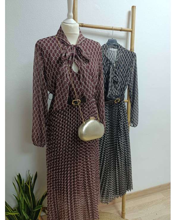 Vestido Luna Midi Estampado con Lazo La Ratita Presumida