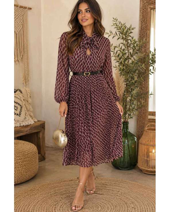 Vestido Luna Midi Estampado con Lazo La Ratita Presumida