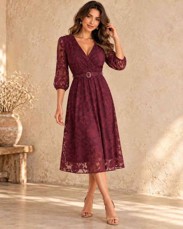Vestido Artis Midi Floral con Cinturón La Ratita Presumida 35 €