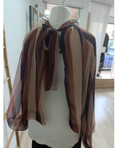 Camisa Jade de Rayas y Mangas abullonadas 21.99 €