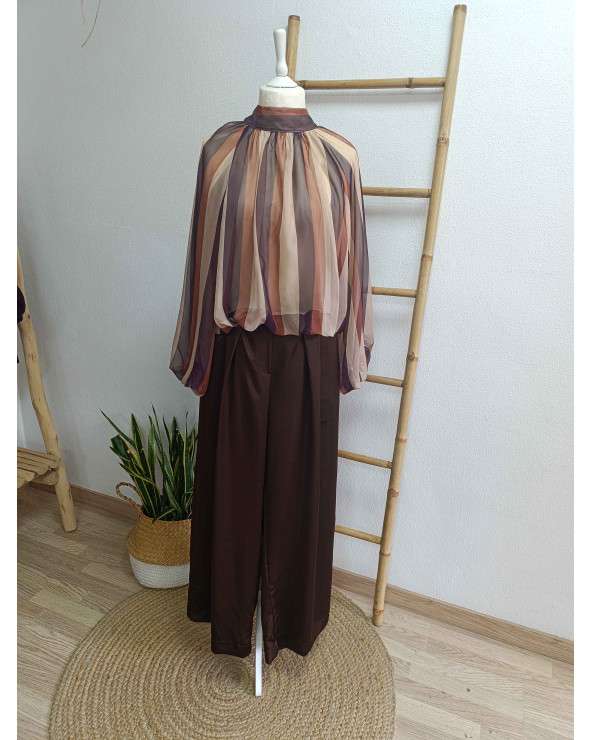 Camisa Jade de Rayas y Mangas abullonadas 21.99 €