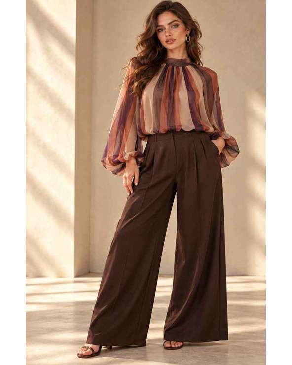 Camisa Jade de Rayas y Mangas abullonadas 21.99 €