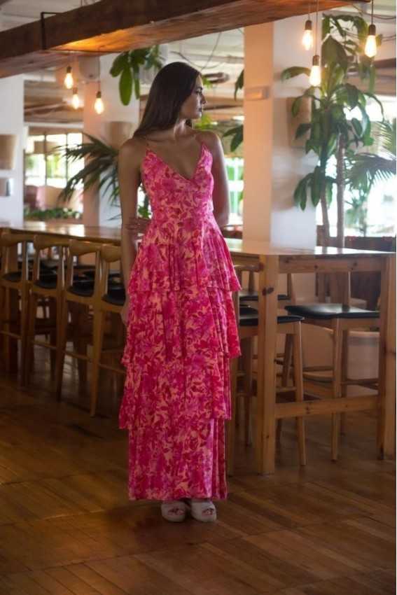 Vestido Antik Flor Fucsia Vestido Antik Flor Fucsia