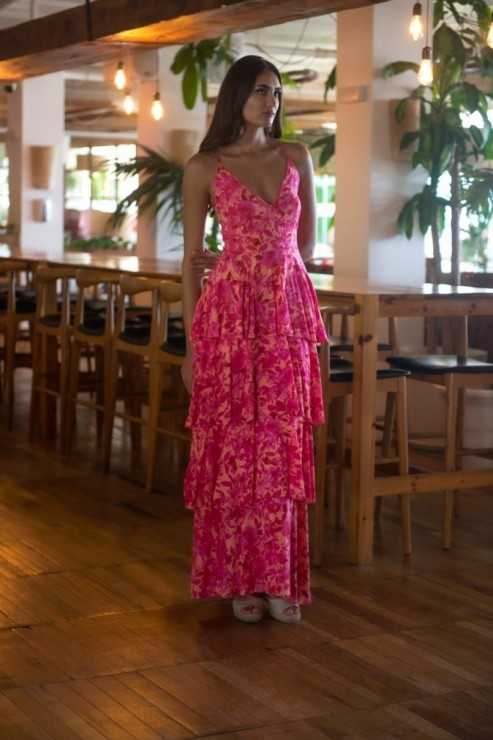 Vestido Antik Flor Fucsia Vestido Antik Flor Fucsia