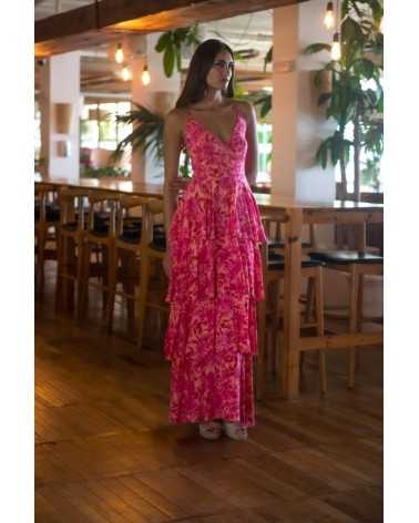 Vestido Antik Flor Fucsia