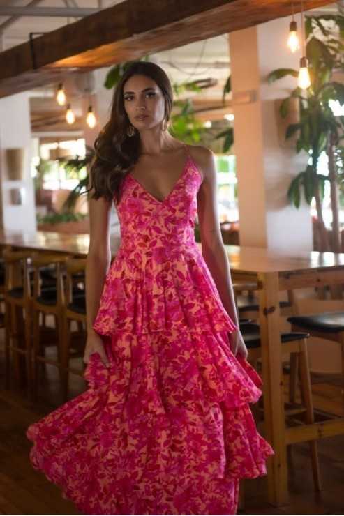 Vestido Antik Flor Fucsia Vestido Antik Flor Fucsia