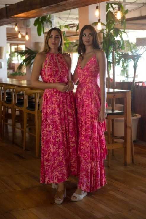 Vestido Antik Flor Fucsia Vestido Antik Flor Fucsia