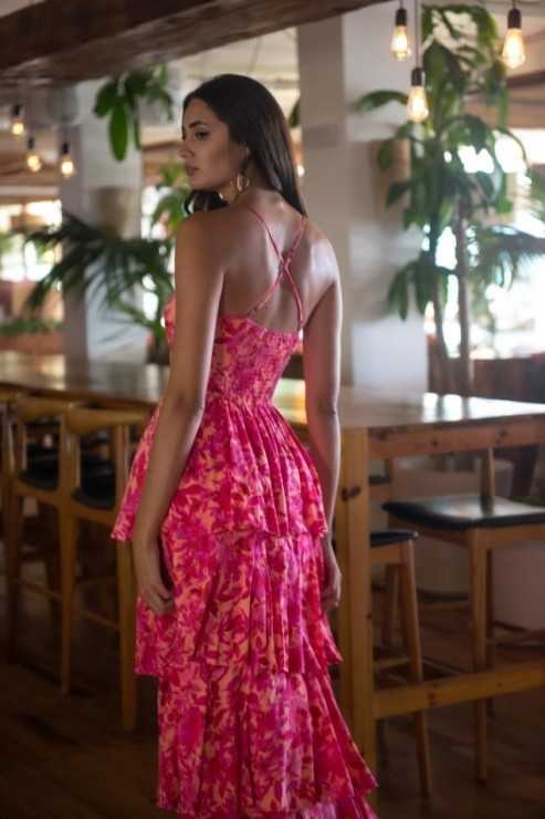 Vestido Antik Flor Fucsia Vestido Antik Flor Fucsia