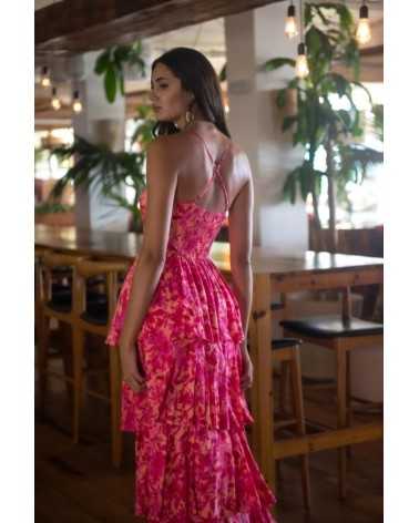 Vestido Antik Flor Fucsia