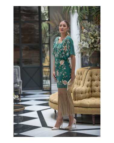Vestido bordado mantón de manila