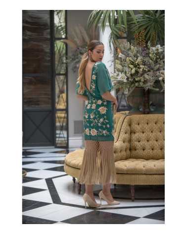 Vestido bordado mantón de manila